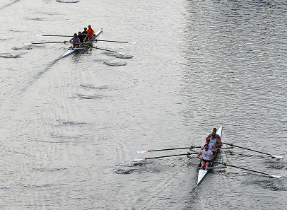 Two row boats